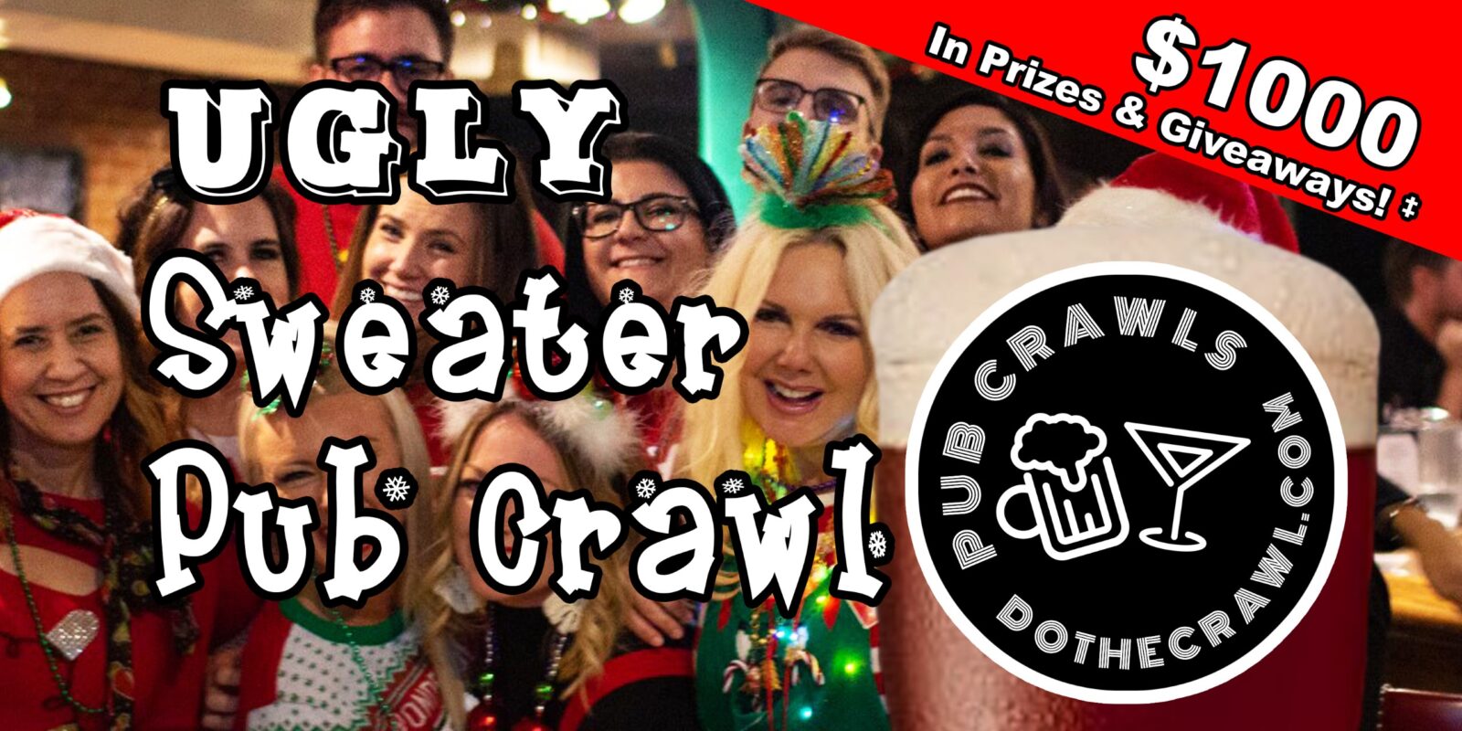 Do The Ugly Sweater Pub Crawl in Bakersfield!